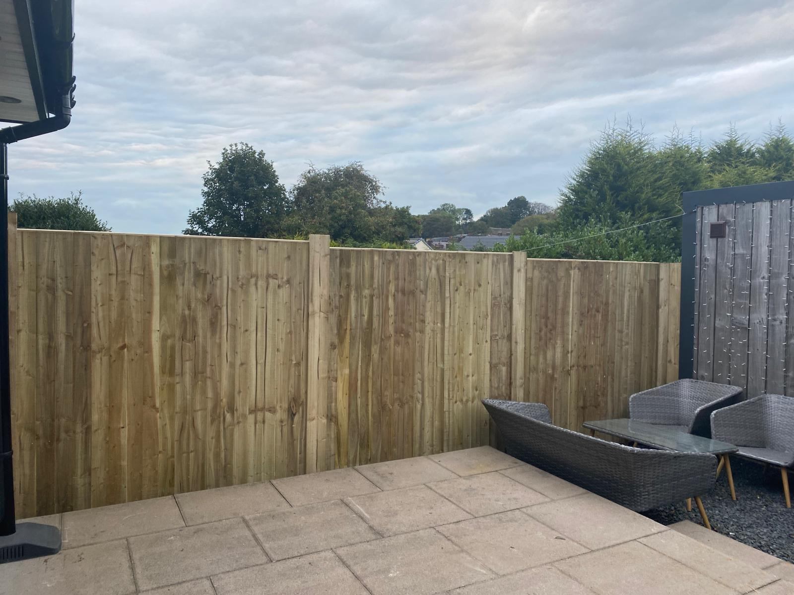 Garden fencing and patio, Chorley