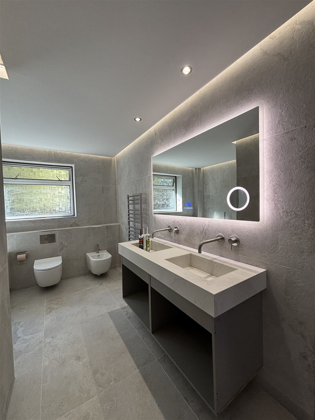 Bathroom renovation with double vanity, Chorley